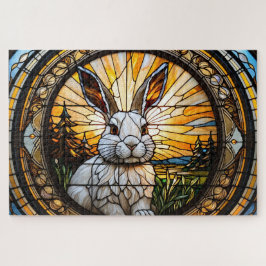 Quebra-cabeça Stained-glass rabbit jigsaw puzzle