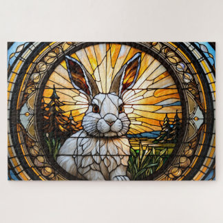 Quebra-cabeça Stained-glass rabbit jigsaw puzzle