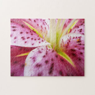 Quebra-cabeça Stargazer Lily Bright Magenta Floral