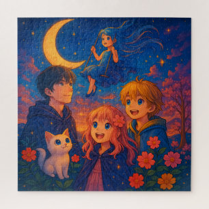 Quebra-cabeça "Starlit Dreams - Moonlight Fantasy Quebra-cabeça"