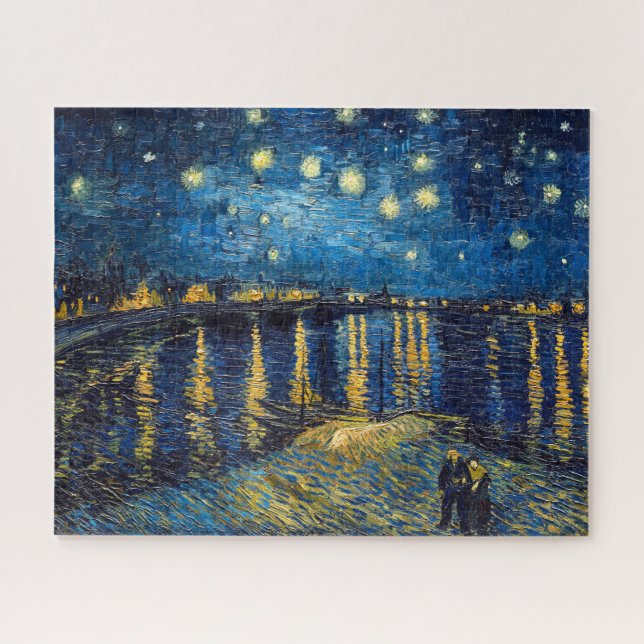 Quebra-cabeça Starry Night no Rhone | Van Gogh | (Horizontal)