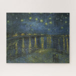 Quebra-cabeça Starry Night no Rhone, Vincent van Gogh<br><div class="desc">Starry Night (setembro de 1888), vulgarmente conhecida como Starry Night Over the Rhone, é uma das pinturas de Arles de Vincent van Gogh à noite. Foi pintado no banco do Ródano que foi apenas uma caminhada de um ou dois minutos da Casa Amarela no Place Lamartine, que Van Gogh estava...</div>