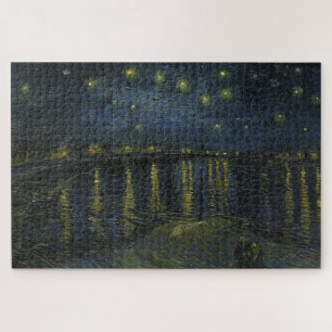 Quebra-cabeça Starry Night Over the Rhône, pintura a óleo Van Go