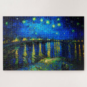 Quebra-cabeça Starry Night Over the Rhone por Vincent Van Gogh