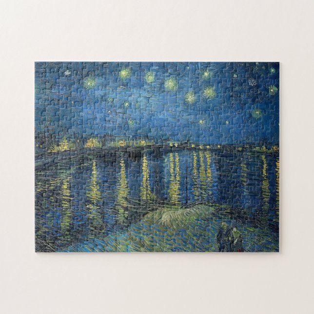Quebra-cabeça Starry Night Over the Rhone por Vincent Van Gogh (Horizontal)