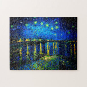 Quebra-cabeça Starry Night Over the Rhone por Vincent Van Gogh