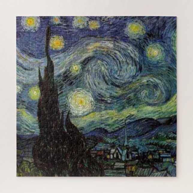 Quebra-cabeça Starry Night - Pintura de Van Gogh (Vertical)