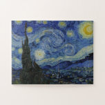 Quebra-cabeça "Starry Night" por Van Gogh<br><div class="desc">Este design apresenta uma reprodução inalterada e sem edição,  de alta resolução,  da famosa pintura "Noite Estrelada" de Van Gogh.</div>