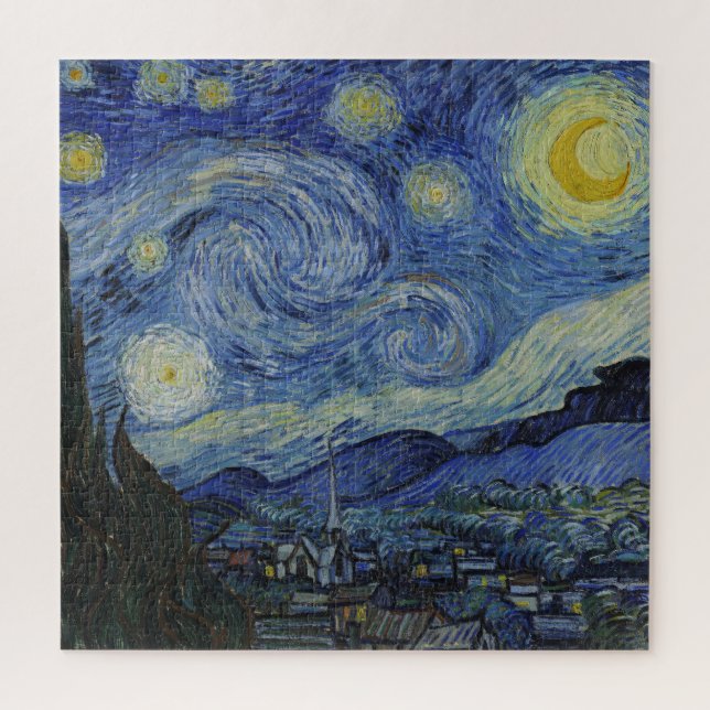 Quebra-cabeça "Starry Night" por Van Gogh (Vertical)
