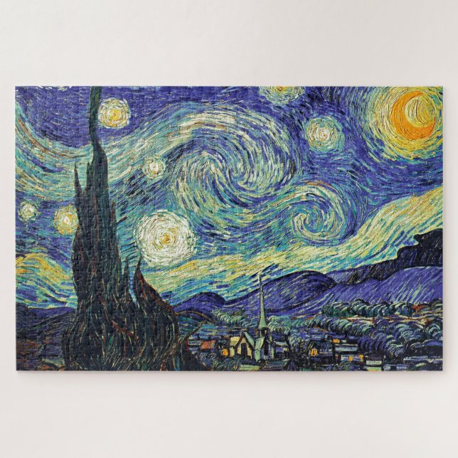 Quebra-cabeça Starry Night por van Gogh (Horizontal)