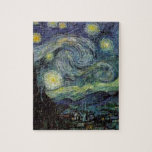 Quebra-cabeça Starry Night - van Gogh<br><div class="desc">Da lâmpada do mineiro de Nuenen à que colocou em sua janela, seguindo a cena com Gauguin; da estrela da noite que notou em 1875 em Corot Olive Orchard à carta que escreveu ao irmão em agosto de 1888, na qual ele disse: "Algum dia ou outro você verá uma fotografia...</div>