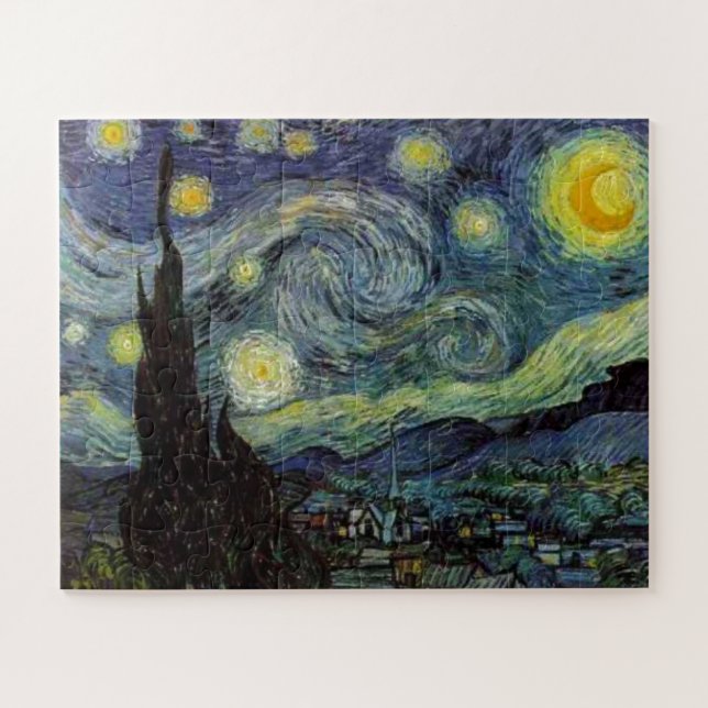 Quebra-cabeça Starry Night - Van Gogh Painting Art (Horizontal)