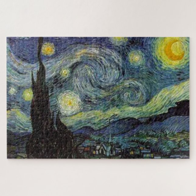 Quebra-cabeça Starry Night - Van Gogh Painting Art (Horizontal)