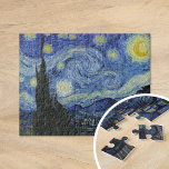 Quebra-cabeça Starry Night | Vincent Van Gogh<br><div class="desc">Starry Night (1889),  pelo artista holandês Vincent Van Gogh. A obra de arte original é um óleo na canvas que representa um céu noturno vigoroso e impressionista postado em tons modesta de azul e amarelo. 

Use as ferramentas de design para adicionar texto personalizado ou personalizar a imagem.</div>