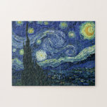 Quebra-cabeça Starry Night Vincent van Gogh Fine Art Painting<br><div class="desc">Vincent van Gogh (holandês, 1853 - 1890) Starry Night, 1889, Oil on canvas Unframed: 73 × 92 cm (28, 7 × 36, 2 pol) Esta pintura mostra a vista da janela virada para leste da sala de asilo de Van Gogh na Santo-Rémy-de-Provence Ele acrescentou uma vila idealizada. Está na coleção...</div>