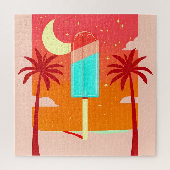 Quebra-cabeça Starry Summer Palm Ice Oasis (Vertical)
