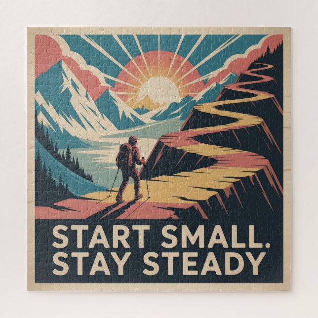 Quebra-cabeça Start Small. Stay Steady (Vertical)