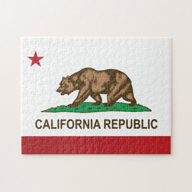 Quebra-cabeça State Flag of California, EUA (Horizontal)