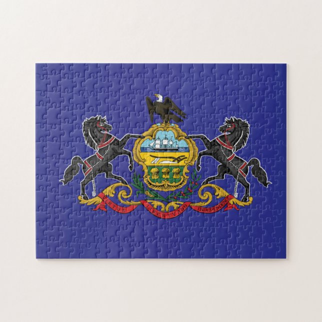 Quebra-cabeça State Flag of Pensilvânia, EUA (Horizontal)