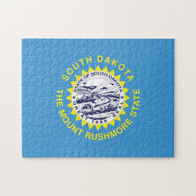 Quebra-cabeça State Flag of South Dakota, EUA (Horizontal)