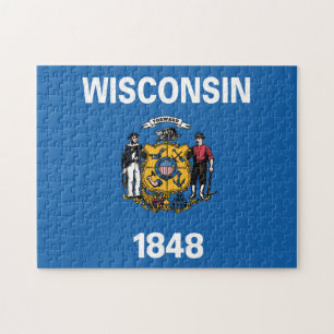 Quebra-cabeça State Flag of Wisconsin, EUA