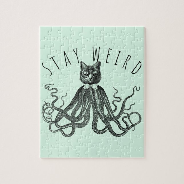 Quebra-cabeça Stay Weird Catopus Cat and Octopus Mashup (Vertical)