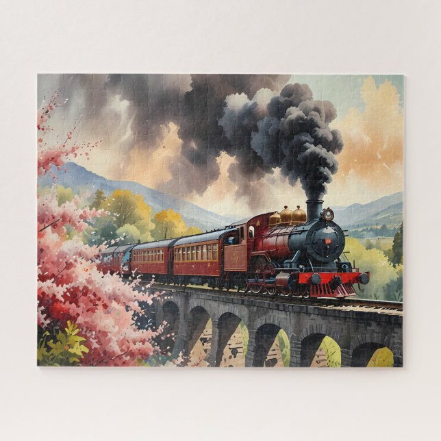 Quebra-cabeça Steam Train Dreams Landscape Artwork (Horizontal)