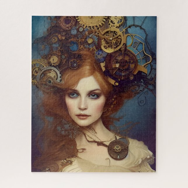 Quebra-cabeça Steampunk Alice Stunning Fantasy Retrato (Vertical)