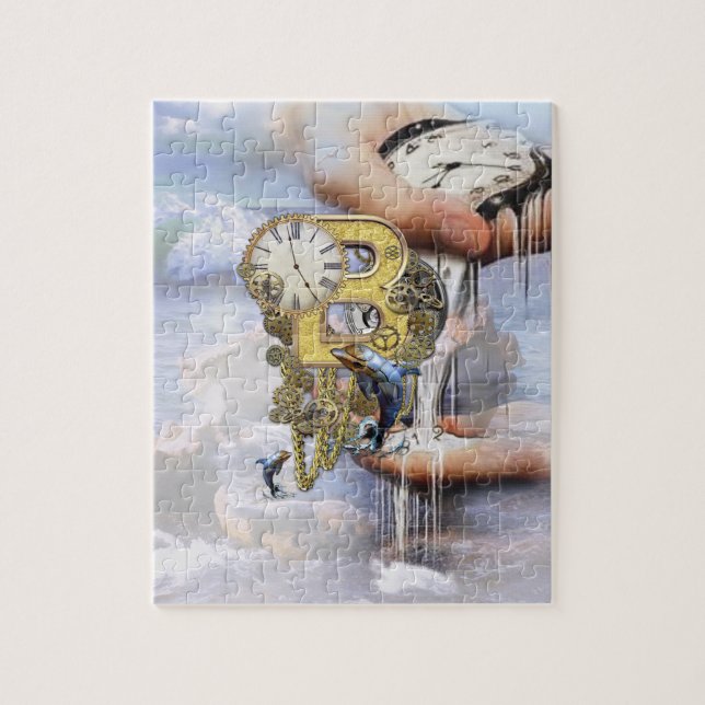 Quebra-cabeça Steampunk Birthday - letra B (Vertical)