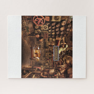 Quebra-cabeça Steampunk~Caverna do Homem~Medidores~Metros~Tubos~