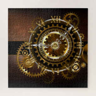 Quebra-cabeça Steampunk clock with antique gears