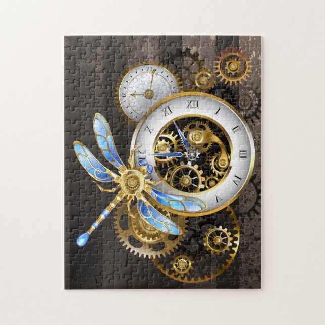 Quebra-cabeça Steampunk Dials with Dragonfly (Vertical)