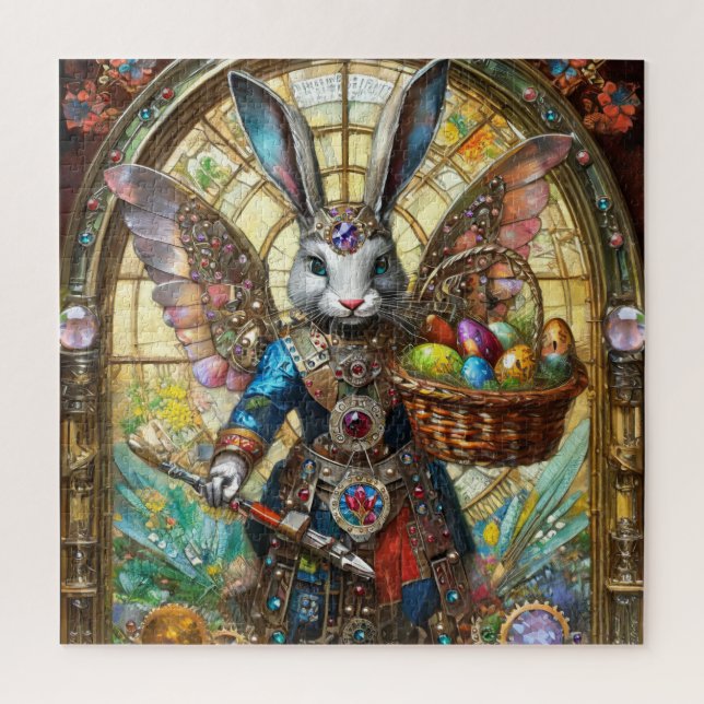 Quebra-cabeça Steampunk Easter Bunny Warrior Angel (Vertical)