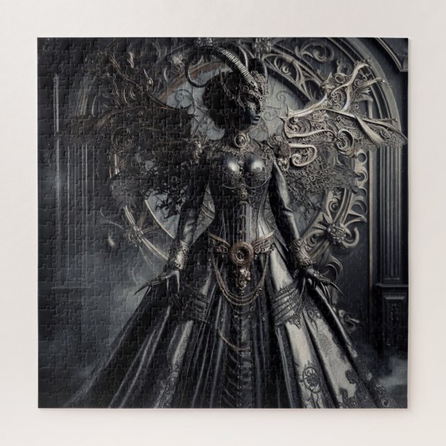 Quebra-cabeça Steampunk Fantasy Darkness Demon Fashion  (Vertical)