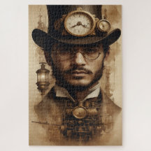 Steampunk Gentleman em Sepia