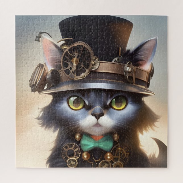 Quebra-cabeça Steampunk Kitten (Vertical)