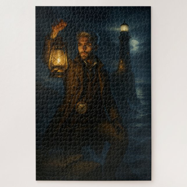 Quebra-cabeça Steampunk Victorian Fantasy Lighthouse Keeper (Vertical)