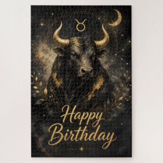 Quebra-cabeça Stier Happy Birthday Sternzeichen Design