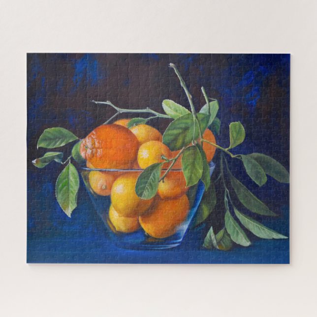 Quebra-cabeça Still Life with Lemons and Orange Branch (Horizontal)
