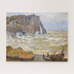 Quebra-cabeça Stormy Sea em É tretat Monet