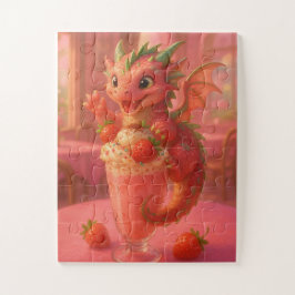 Quebra-cabeça Strawberry milkshake dragon