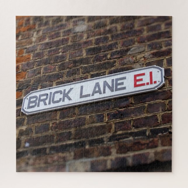 Quebra-cabeça Street Sign of London Brick Lane - 20x20 - 676 pc (Vertical)