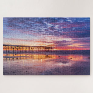 Quebra-cabeça Stuning Pacific Beach California Pier Sunset
