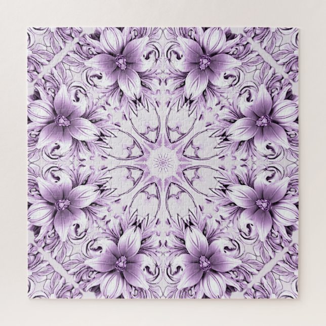 Quebra-cabeça Stylish Purple Flowers Jigsaw Puzzle (Vertical)