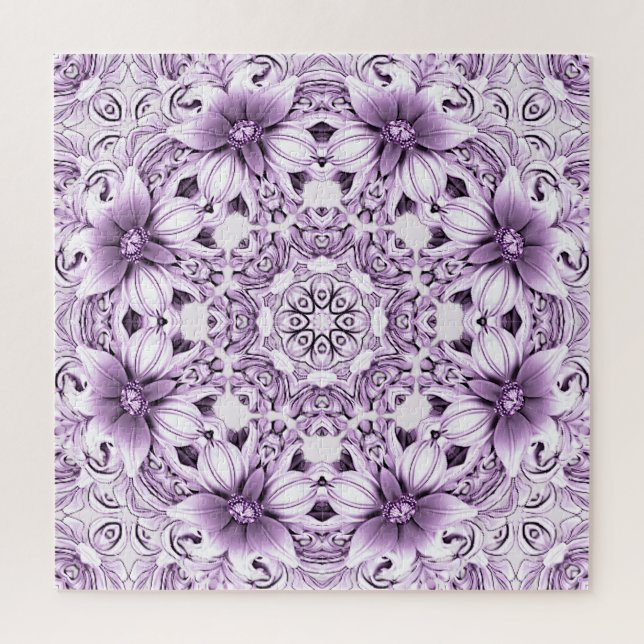 Quebra-cabeça Stylish Purple Flowers Jigsaw Puzzle (Vertical)