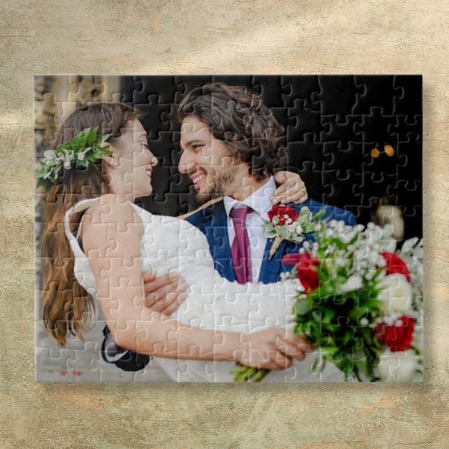 Quebra-cabeça Sua Foto De Casamento (Personalized Wedding Photo Jigsaw Puzzle)
