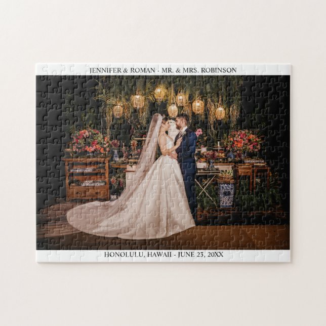 Quebra-cabeça Sua Foto e Texto (Horizontal)