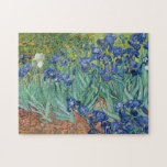 Quebra-cabeça Subidas | Vincent Van Gogh<br><div class="desc">Irrises (1889) do artista poste-impressionista holandês Vincent Van Gogh. A pintura paisagística original é um óleo na canvas mostrando um jardim de flores floridas da íris. 

Use as ferramentas de design para adicionar texto personalizado ou personalizar a imagem.</div>