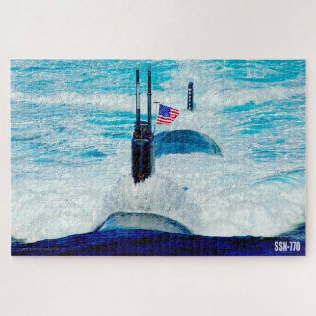 Quebra-cabeça SUBMARINO DE ATAQUE RÁPIDO DOS EUA - SSN-770 (20x3 (Horizontal)