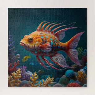 Quebra-cabeça submarino de uma aventura de peixe l